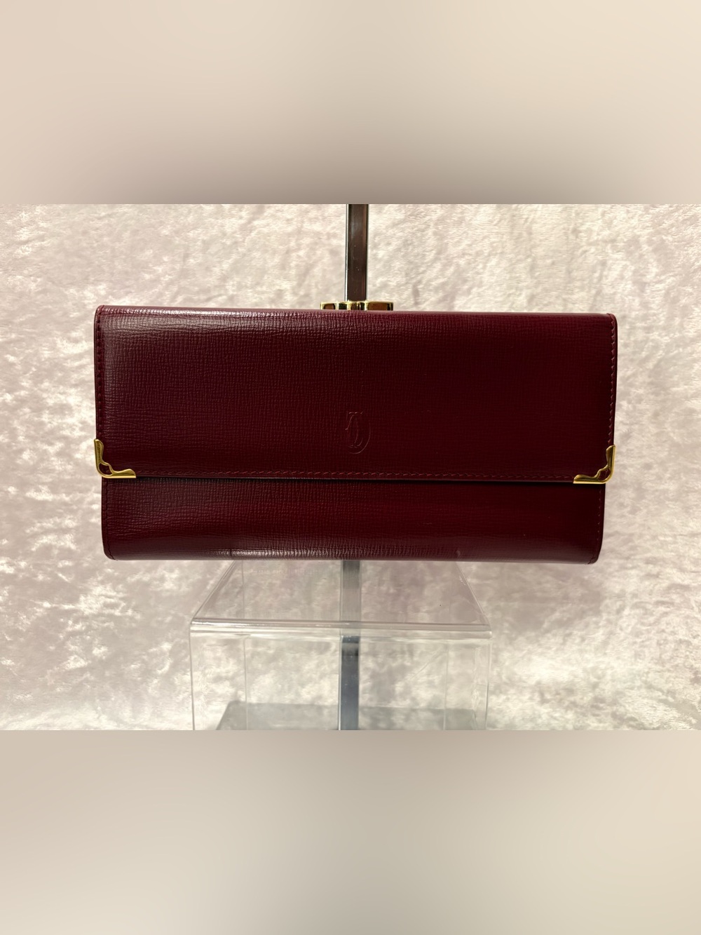 Cartier Must de Cartier Continental Long Wallet in Bordeaux Vintage COA